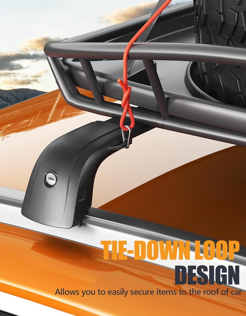 KINGGERI 220lb Lockable Roof Rack Cross Bars Compatible with Mercedes Benz GLC 2016-2022 with Flush Side Rails, Heavy Duty Aluminum Roof Rails Crossbars Luggage Accessories - Image 5